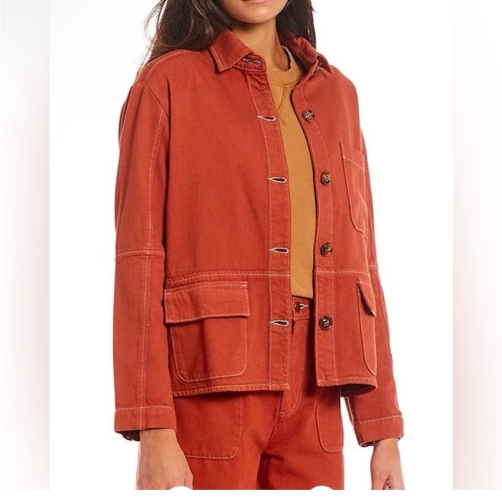 Roller Rabbit Adara Collared Utility Jacket In Te… - image 1